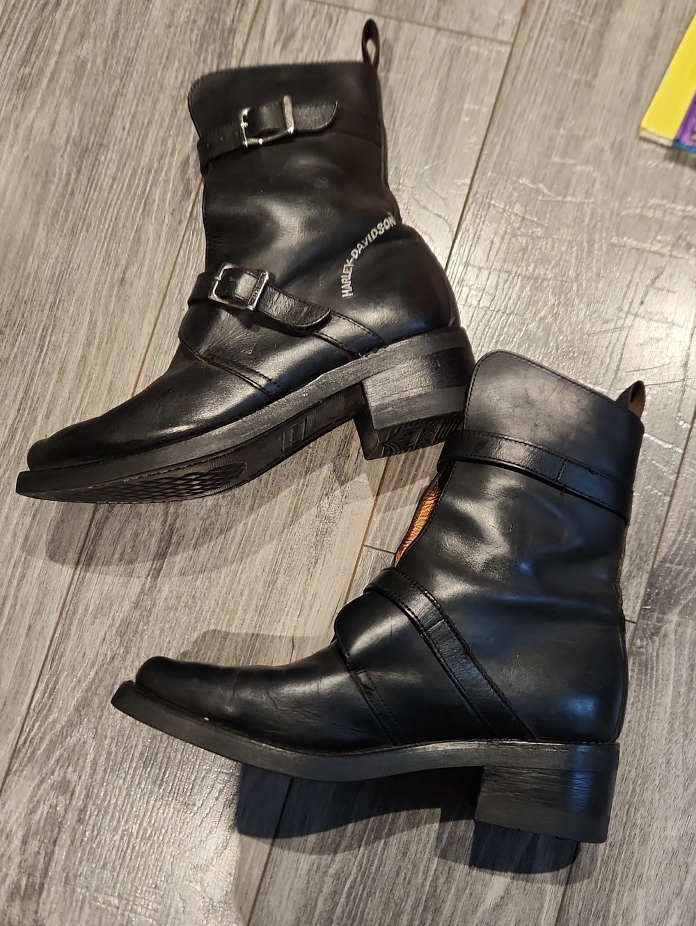 Harley-Davidson Black Leather Women's Moto Harness Boots